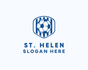 Blue Soccer Ball logo design