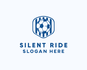 Blue Soccer Ball logo design