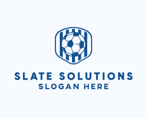 Blue Soccer Ball logo design