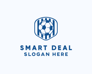 Blue Soccer Ball logo design