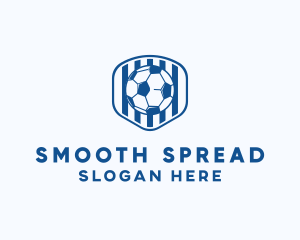 Blue Soccer Ball logo design