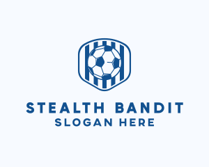 Blue Soccer Ball logo design