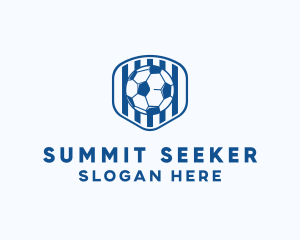 Blue Soccer Ball logo design