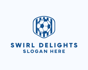 Blue Soccer Ball logo design