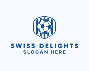 Blue Soccer Ball logo design