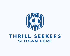 Blue Soccer Ball logo design