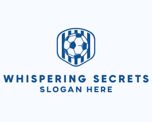 Blue Soccer Ball logo design