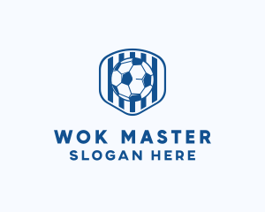 Blue Soccer Ball logo design