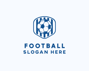 Blue Soccer Ball logo design