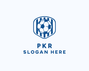 Blue Soccer Ball logo design