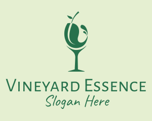 Eco Wine Glass logo design