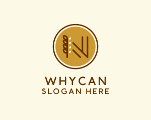 Wheat Stalk Letter N  Logo