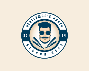 Gentleman Haircut Barbershop logo design