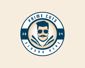 Gentleman Haircut Barbershop logo design