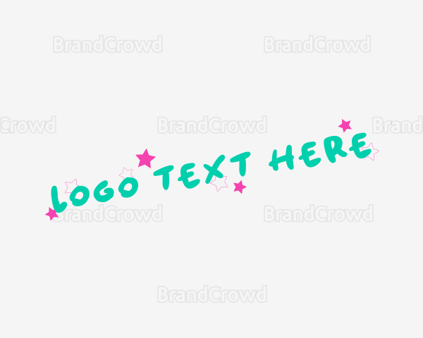 Cute Stars Playful Wordmark Logo