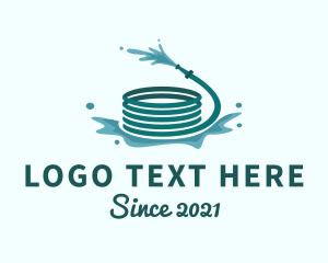 Power Washing - Clean Water Hose logo design