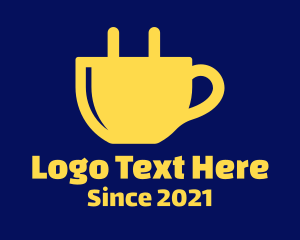 Energy - Yellow Cup Plug logo design