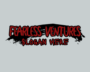 Fear - Grunge Brush Business logo design