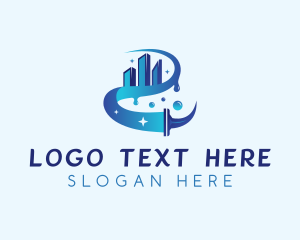 Utility - Building Sanitation Cleaning logo design