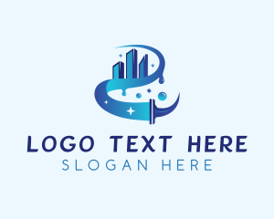 Building Sanitation Cleaning Logo