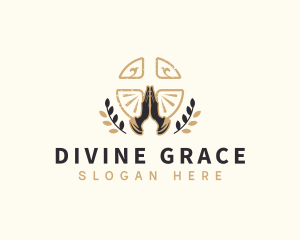 Prayer - Hand Pray Worship Church logo design