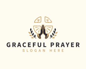 Pray Worship Church Heaven logo design