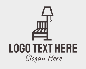 Bedroom - Minimalist Bed Lamp logo design