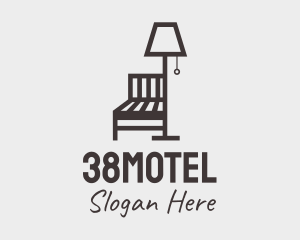 Minimalist Bed Lamp logo design