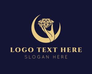 Boutique - Hand Diamond Gemstone logo design