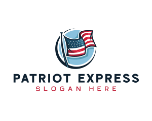 Patriotic Flag America logo design