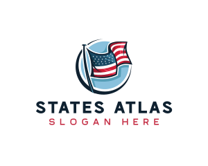 Patriotic Flag America logo design