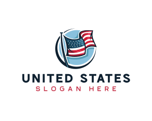 Patriotic Flag America logo design