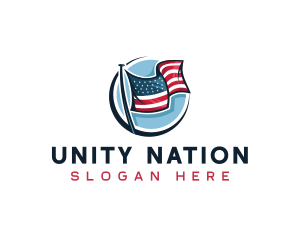 Patriotic Flag America logo design