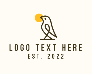 Magpie - Bird Sunset Park logo design