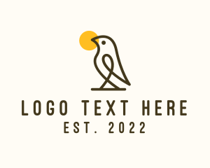 Pigeon - Bird Sunset Park logo design