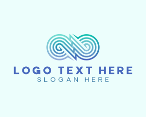 Modern - Lightning Infinity Loop logo design