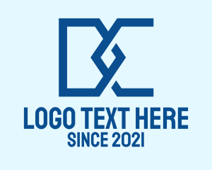 Cd - Blue D & C Monogram logo design