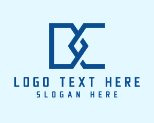 Geometric - Simple Outline Letter DC Business logo design