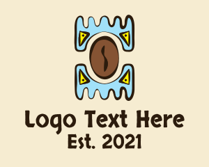 Tribal - Aztec Coffee Bean logo design