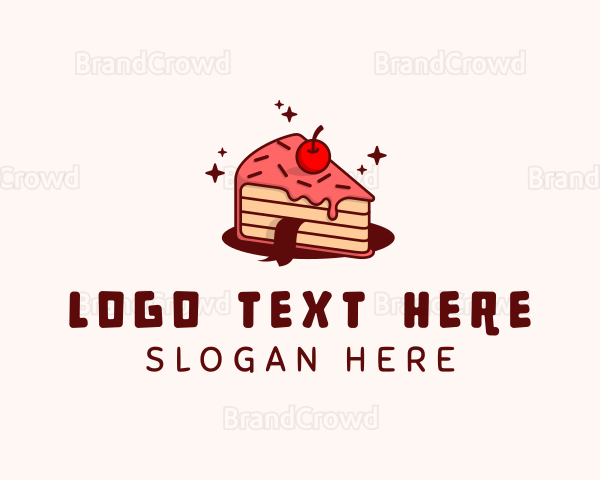 Cherry Cake Slice Logo