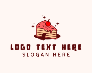  Cherry Cake Slice Logo