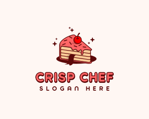  Cherry Cake Slice logo design