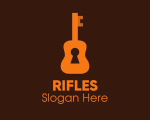 Orange Guitar Keyhole Logo