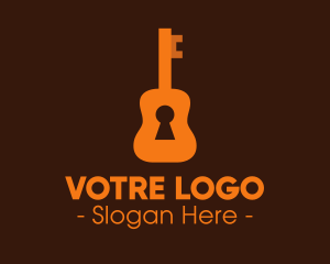 Orange - Orange Guitar Keyhole logo design