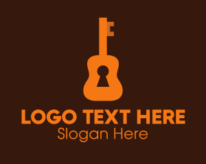 Orange Guitar Keyhole Logo