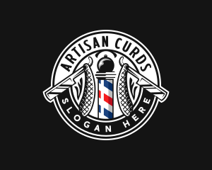 Barbershop Razor Blade logo design