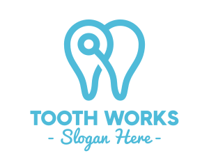 Modern Tooth Outline logo design
