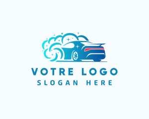Car Washing Bubbles Logo