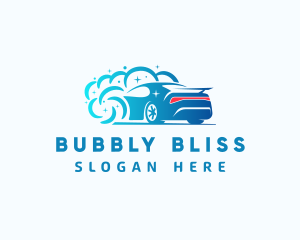 Car Washing Bubbles logo design