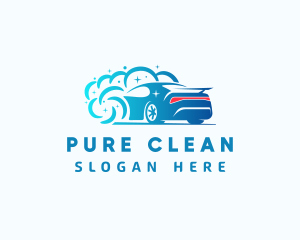 Car Washing Bubbles logo design